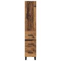 vidaXL Highboard Staré drevo 34,5 x 34 x 180 cm Kompozitné drevo