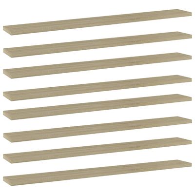 vidaXL Prídavné police 8 ks, dub sonoma 80x10x1,5 cm, drevotrieska