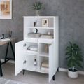 vidaXL Vysoká skrinka vysoký lesk biela 60x36x110 cm spracované drevo