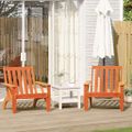 VidaXL záhradné stoličky Adirondack 2 ks Vosk Hnedá Masívne drevo