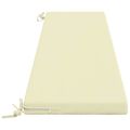vidaXL Vankúš na lavičku SOEST 100% polyester Krémová 200 x 40 x 5 cm