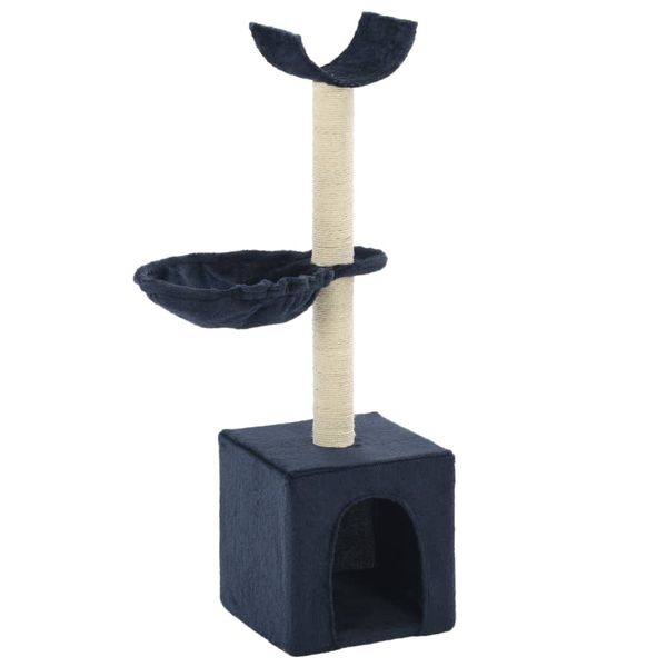 vidaXL Škrabadlo pre mačky so sisalovými stĺpikmi 105 cm modré