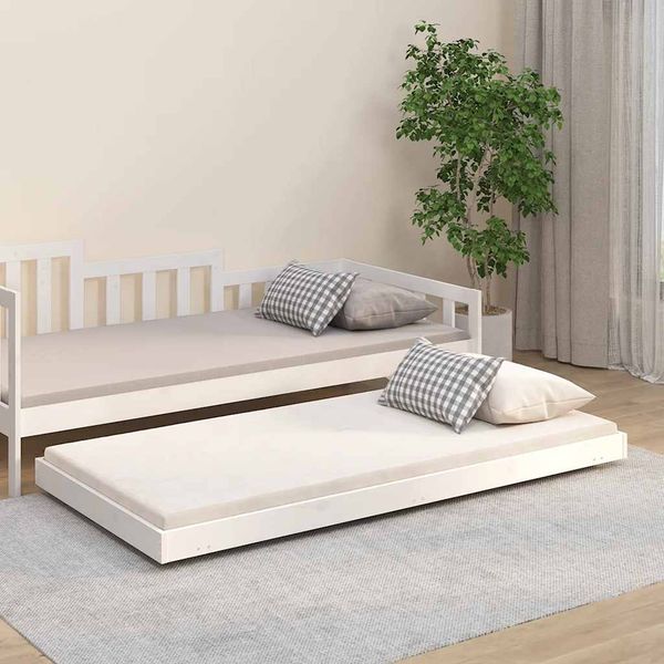 vidaXL Posteľ bez matraca biela 90x190 cm masívna borovica