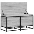 vidaXL Úložný box s vekom sivá sonoma 100x40x51,5 cm kompozitné drevo