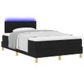 vidaXL LED box s pružinami s vankúšom Čierny 120 x 190 cm látka