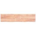 vidaXL Kúpeľňová doska bledohnedá 220x50x(2-4) cm ošetrený masív
