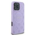 Guess case pre iPhone 16 Pro Max 6,9" GUHMP16XPSAPSMEU Saffiano Peony Classic Logo fialová MagSafe