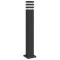 vidaXL Vonkajšia stojaca lampa so zásuvkou čierna 80 cm hliník
