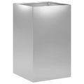 vidaXL Záhradný kvetináč Strieborná 30 x 30 x 40 cm Pozinkovaná oceľ