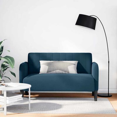 vidaXL Dvojpohovka modrá 109 cm zamatová