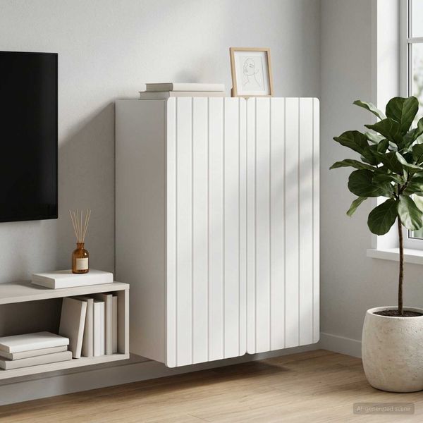 vidaXL Nástenná skrinka Biela 66 x 34,5 x 92 cm Kompozitné drevo