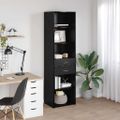 vidaXL Highboard Čierny dub 50 x 42,5 x 185 cm Kompozitné drevo