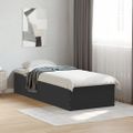 vidaXL Posteľný rám čierny 75x190 cm kompozitné drevo