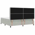 vidaXL Posteľ s pružinovým rámom Svetlosivá 200 x 200 cm Zamat
