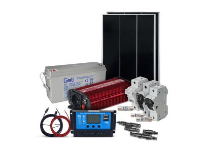 Solárny ostrovný set SOLARFAM 110Wp, 12V, batéria 100Ah, menič 230VAC 600W