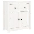 vidaXL Komoda biela 70x35x80 cm borovicový masív