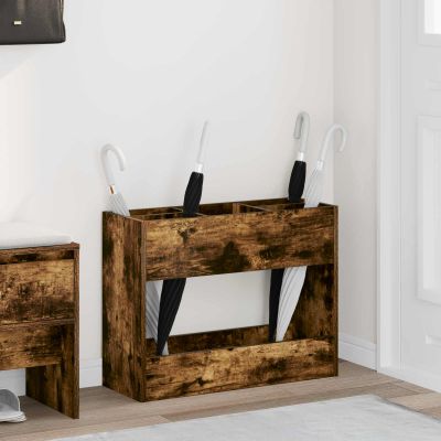 vidaXL Stojan na slnečník Dymová dub 65 x 24 x 50 cm Kompozitné drevo