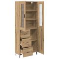 vidaXL Highboard 2 ks Remeselný dub 69,5 x 34 x 180 cm