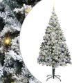 vidaXL Umelý vianočný stromček Biela 180 cm PVC a Oceľ a Plast