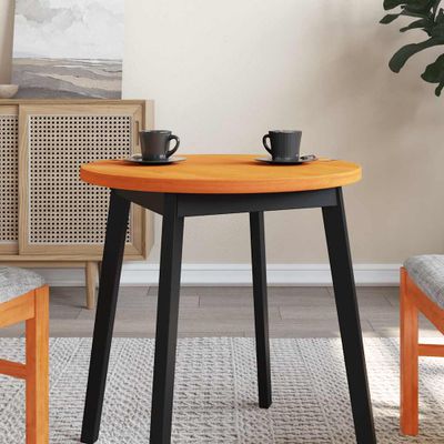 vidaXL Stolová doska okrúhla voskovohnedá Ø60x2,5 cm borovicový masív