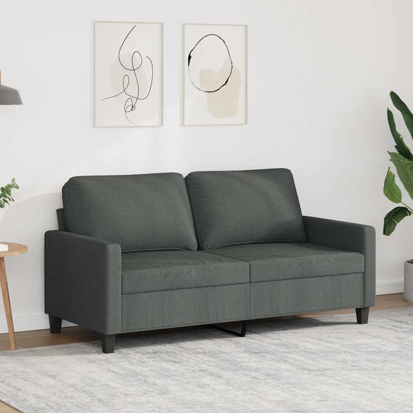 vidaXL 2-miestna pohovka tmavosivá 140 cm látka