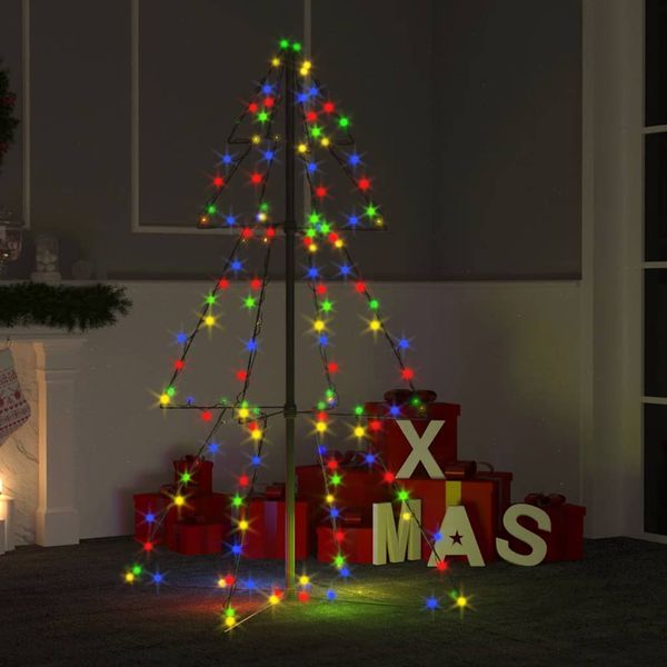 vidaXL Vianočný stromček, kužeľ, 160 LED, dovnútra aj von 78x120 cm