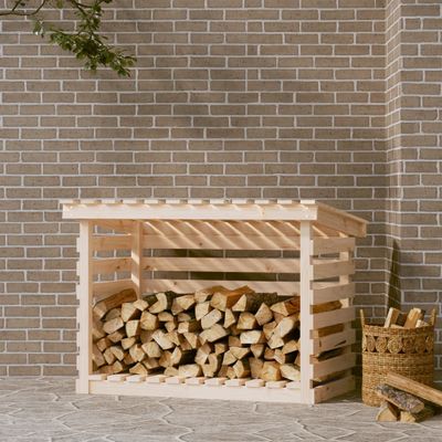vidaXL Stojan na palivové drevo 108x73x79 cm masívna borovica