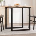 vidaXL Jedálenský stolík v tvare O 80x80x75 cm borovica a oceľ