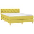 vidaXL Boxspring posteľ s matracom zelená 140x190 cm látka