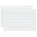 vidaXL Lamelové dvierka na skrinku 2 ks, biele 39,5x59,4 cm, borovica