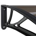 vidaXL Strieška na dvere čierna 80x75 cm polykarbonát