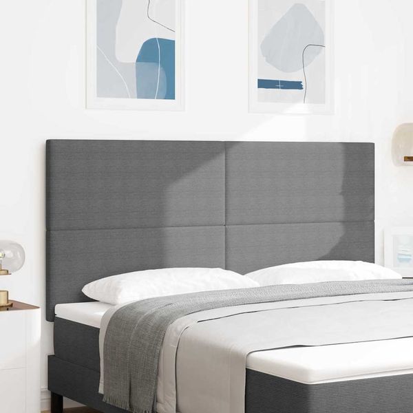 vidaXL LED hlavová doska Svetlosivá 180 cm Kordúrová tkanina