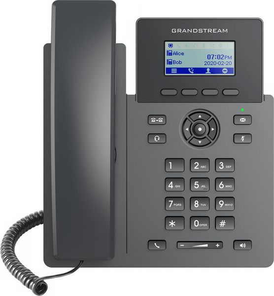 Grandstream GRP2601P SIP telefón, 2,21'' LCD displej, 2 SIP účty, 100Mbit port, PoE