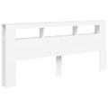 vidaXL Čelo s LED biele 220x18,5x103,5 cm kompozitné drevo