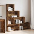 VidaXL knižnica Old Wood 157x24x160 cm Engineered Wood