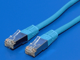 S/FTP patchkabel kat. 6, 0,5m, modrý
