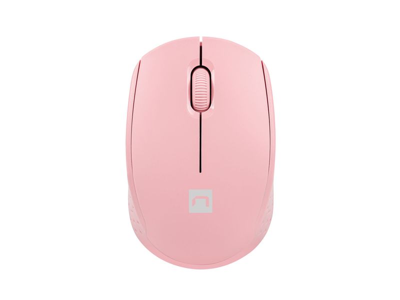 Myš Natec STORK/Kancelárska/Optická/1 600 DPI/Bezdrôtová USB/Ružová