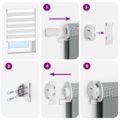 vidaXL Zebra roleta čierna 90x230 cm šírka látky 85,9 cm polyester