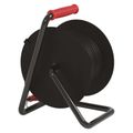 Vonkajší predlžovací kábel na bubne 25 m / 4 zás. / čierny / guma-neoprén / 230V / 2,5 mm2