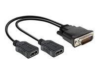Video adaptér - HDMI so zdierkami (female) do DMS-59 s pinmi (male) - 25 cm