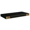 vidaXL Plávajúce nástenné police 2 ks, lesklé čierne 50x23,5x3,8 cm, MDF