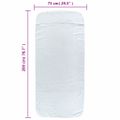 vidaXL Plážové uteráky 2 ks biele 75x200 cm látka 400 GSM
