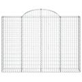vidaXL Oblúkové gabionové koše 10 ks 200x30x140/160 cm pozink. železo