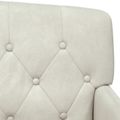 vidaXL Dvojmiestna pohovka s gombíkovým prešívaním Krémová Zamat