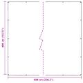 vidaXL Priehľadná plachta s okami 4x6 m PVC