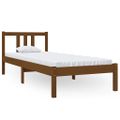 vidaXL Posteľný rám medový drevený masív 75x190cm malé jednolôžko