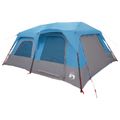 vidaXL Okamžitý stan 10-miestny Modrá 185T Polyester s PU náterom