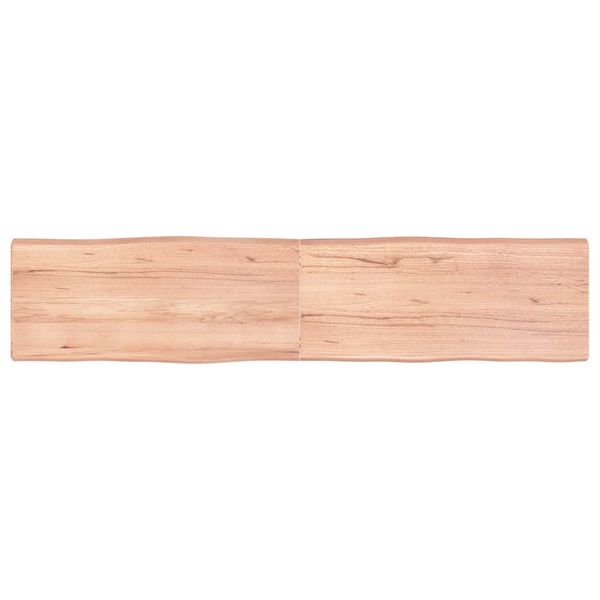 vidaXL Stolová doska svetlohnedá 180x40x(2-6)cm ošetrený masív hrany