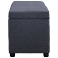vidaXL Lavica s úložným priestorom 116 cm tmavosivá polyester