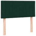 vidaXL Posteľný rám boxsping s matracom tmavozelený 100x210 cm zamat